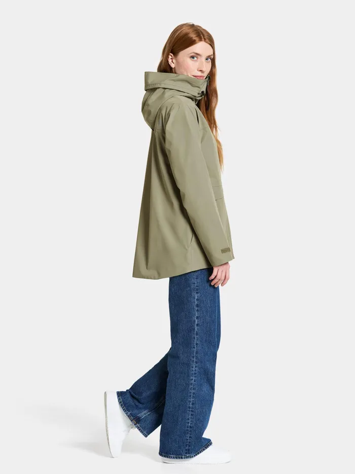 Women Wide Jacket Mistel Green Didriksons Spring Jackets