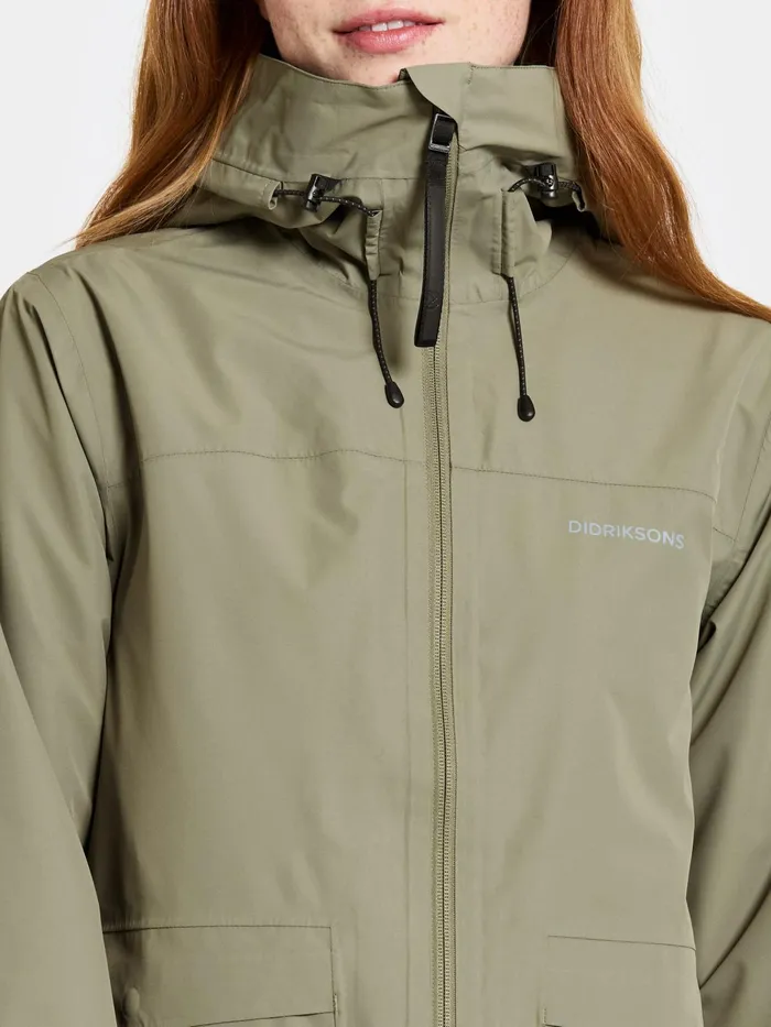 Women Wide Jacket Mistel Green Didriksons Spring Jackets