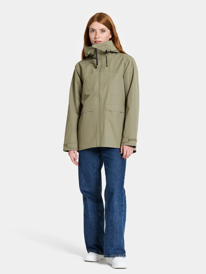 Women Wide Jacket Mistel Green Didriksons Spring Jackets