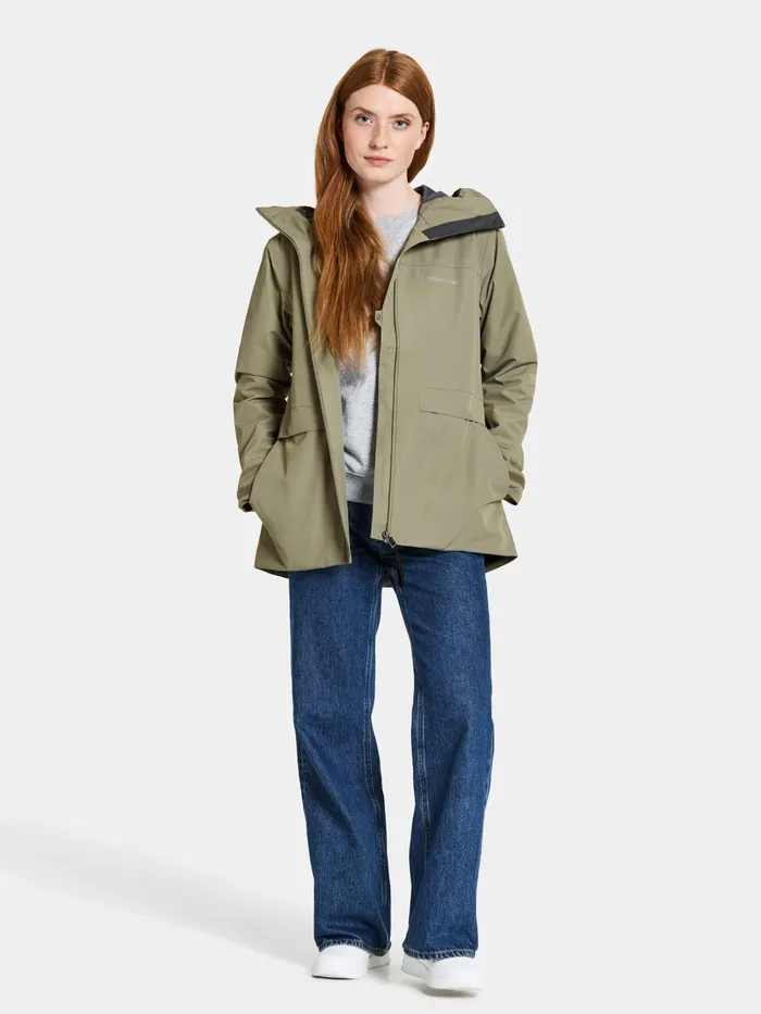 Women Wide Jacket Mistel Green Didriksons Spring Jackets