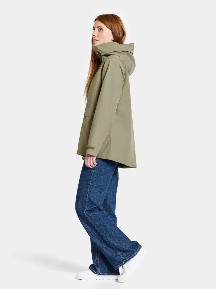 Women Wide Jacket Mistel Green Didriksons Spring Jackets