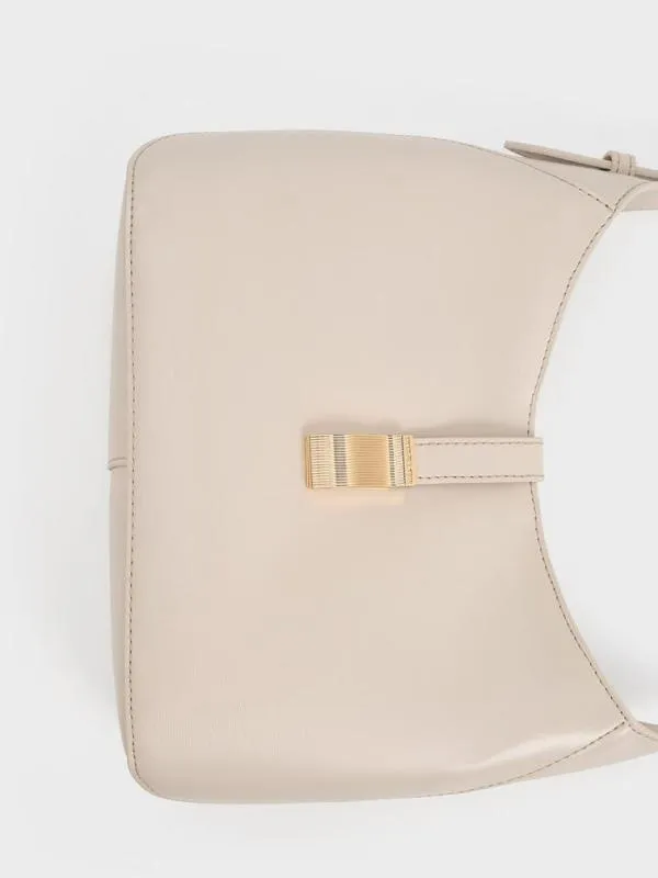 Women Wisteria Belted Shoulder Bag 8211 Oat CHARLES and KEITH Slouchy Bags