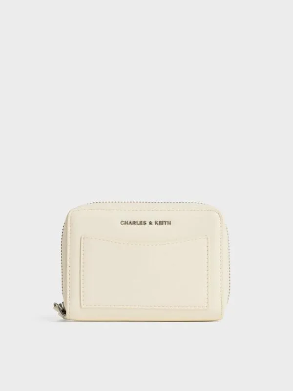Women Xylia ZipAround Wallet 8211 Cream CHARLES and KEITH Small Wallets
