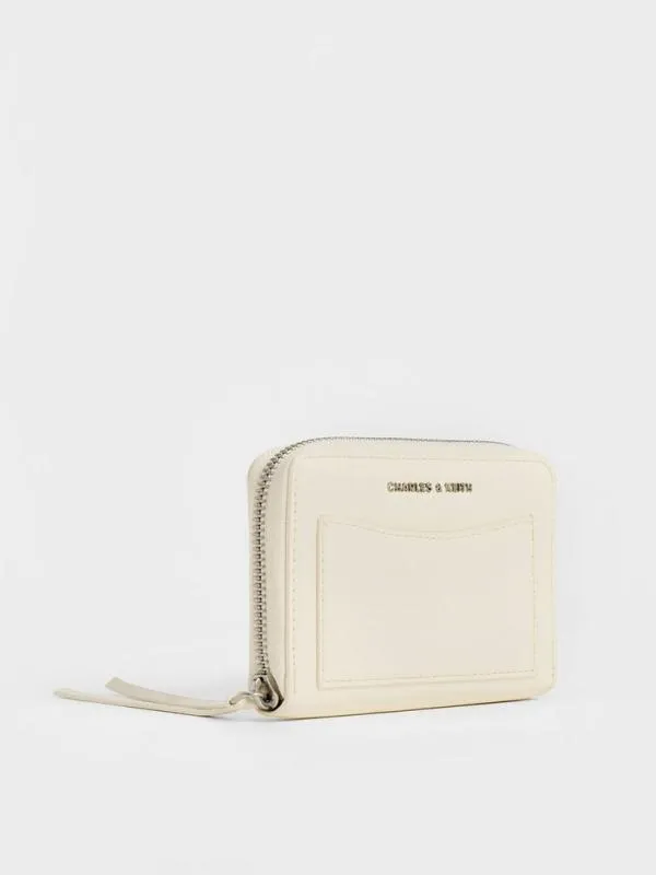 Women Xylia ZipAround Wallet 8211 Cream CHARLES and KEITH Small Wallets