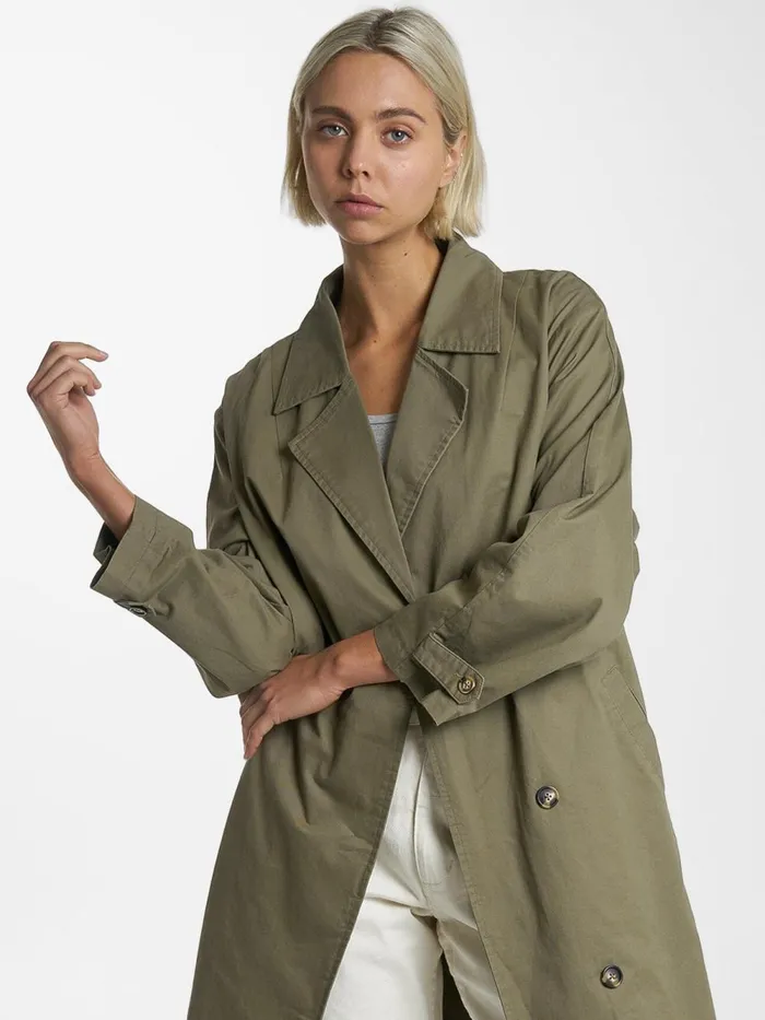 Womens Adrianna Trench Coat Aloe Thrills Jackets