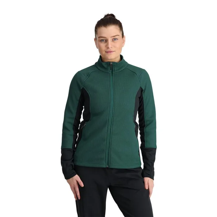 Womens Bandita Full Zip Cypress Green Spyder Sweaters