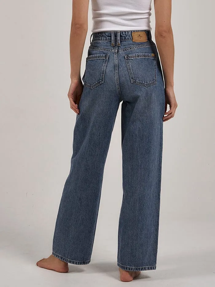 Womens Billie Jean Weathered Blue Thrills High Waisted Jeans