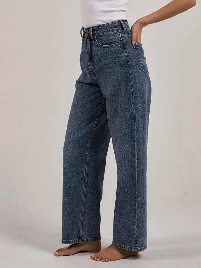 Womens Billie Jean Weathered Blue Thrills High Waisted Jeans