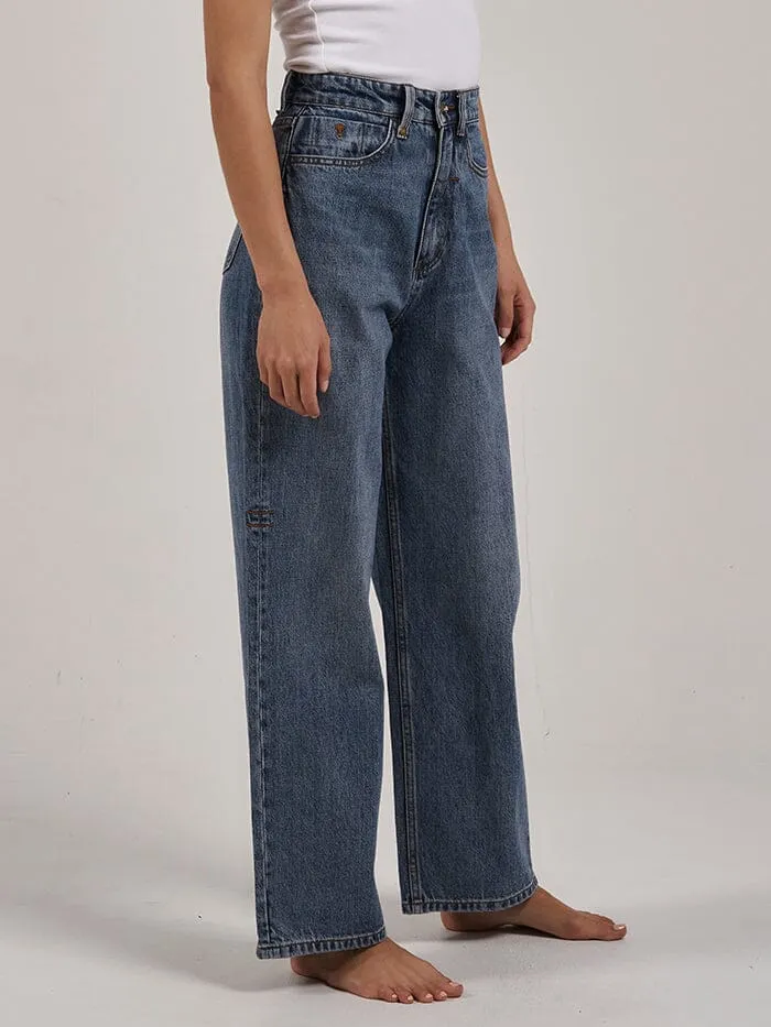 Womens Billie Jean Weathered Blue Thrills High Waisted Jeans