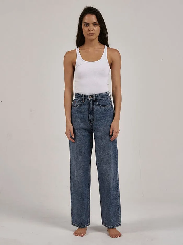 Womens Billie Jean Weathered Blue Thrills High Waisted Jeans