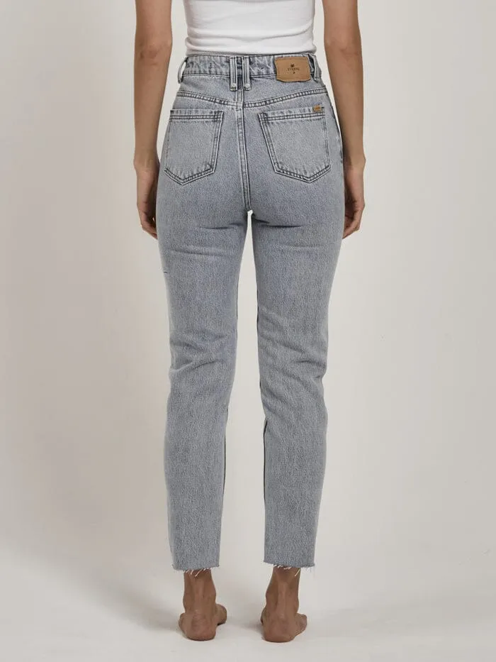 Womens Casey Slim Jean Garage Blue Thrills High Waisted Jeans