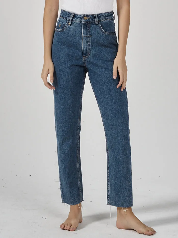 Womens Casey Slim Jean Highway Blue Thrills High Waisted Jeans