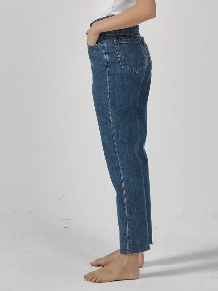 Womens Casey Slim Jean Highway Blue Thrills High Waisted Jeans