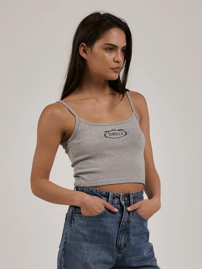 Womens Coat Of Bound Tank Grey Marle Thrills Tops and Tees