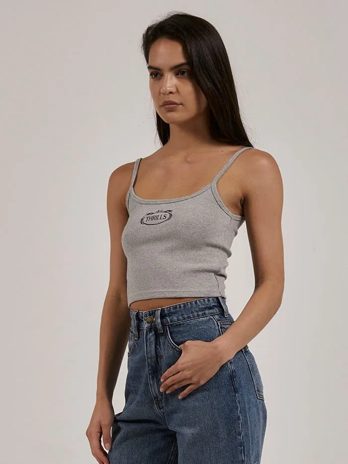 Womens Coat Of Bound Tank Grey Marle Thrills Tops and Tees