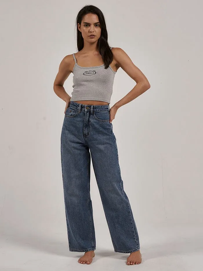 Womens Coat Of Bound Tank Grey Marle Thrills Tops and Tees