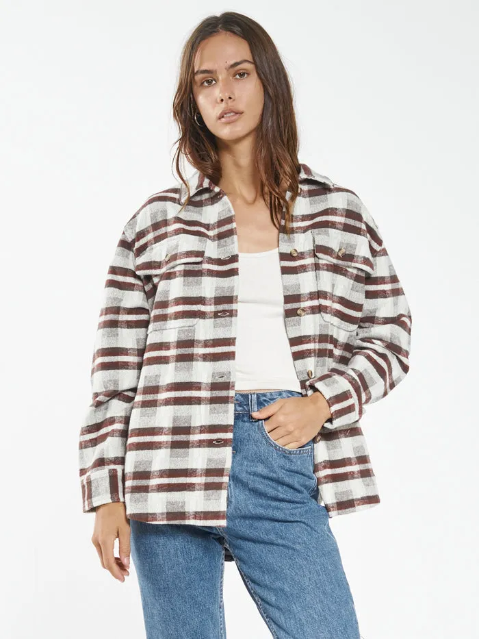Womens Eighty Four Overshirt Brown Thrills Jackets