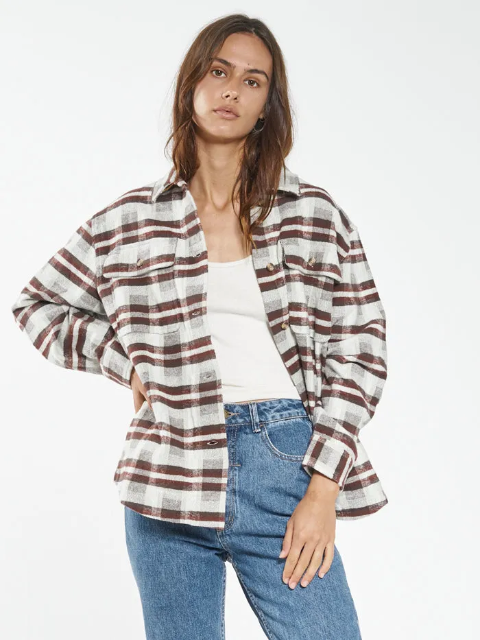 Womens Eighty Four Overshirt Brown Thrills Jackets