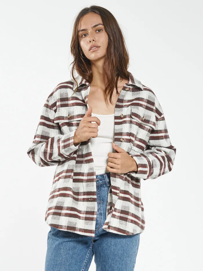Womens Eighty Four Overshirt Brown Thrills Jackets