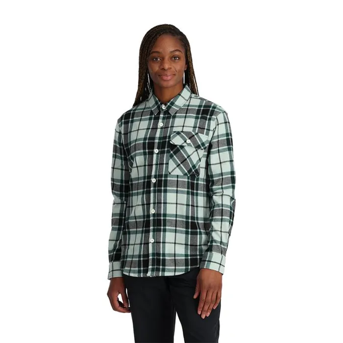Womens Fab Flannel Wintergreen Spyder Tees
