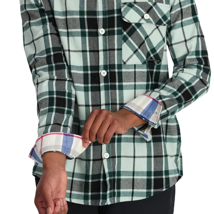Womens Fab Flannel Wintergreen Spyder Tees