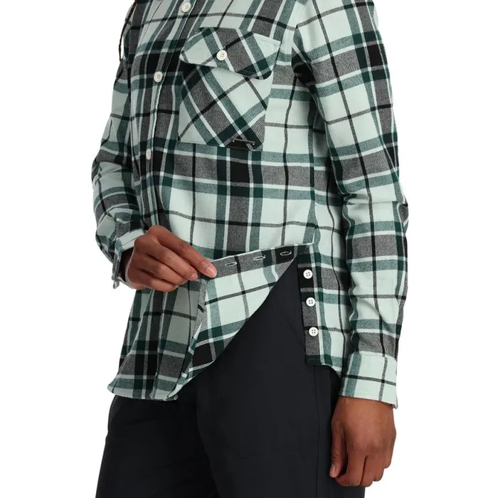 Womens Fab Flannel Wintergreen Spyder Tees