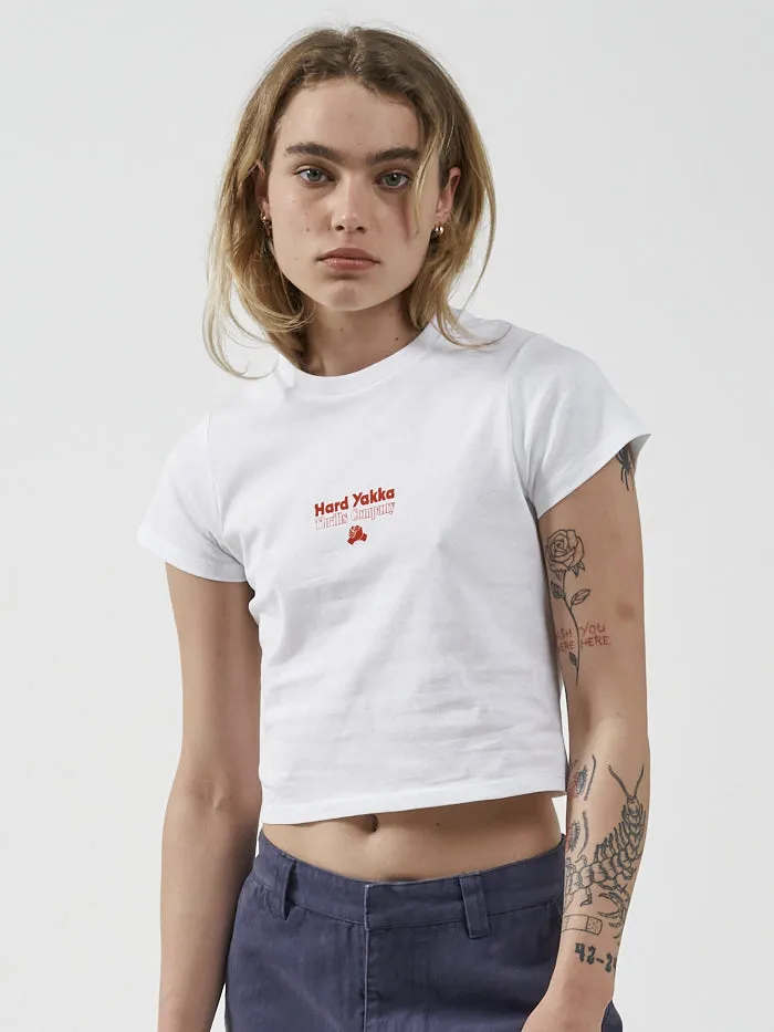 Womens Hard Yakka X Mini Fit Tee White Thrills Tops and Tees