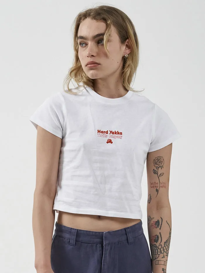 Womens Hard Yakka X Mini Fit Tee White Thrills Tops and Tees