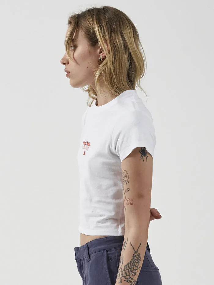 Womens Hard Yakka X Mini Fit Tee White Thrills Tops and Tees