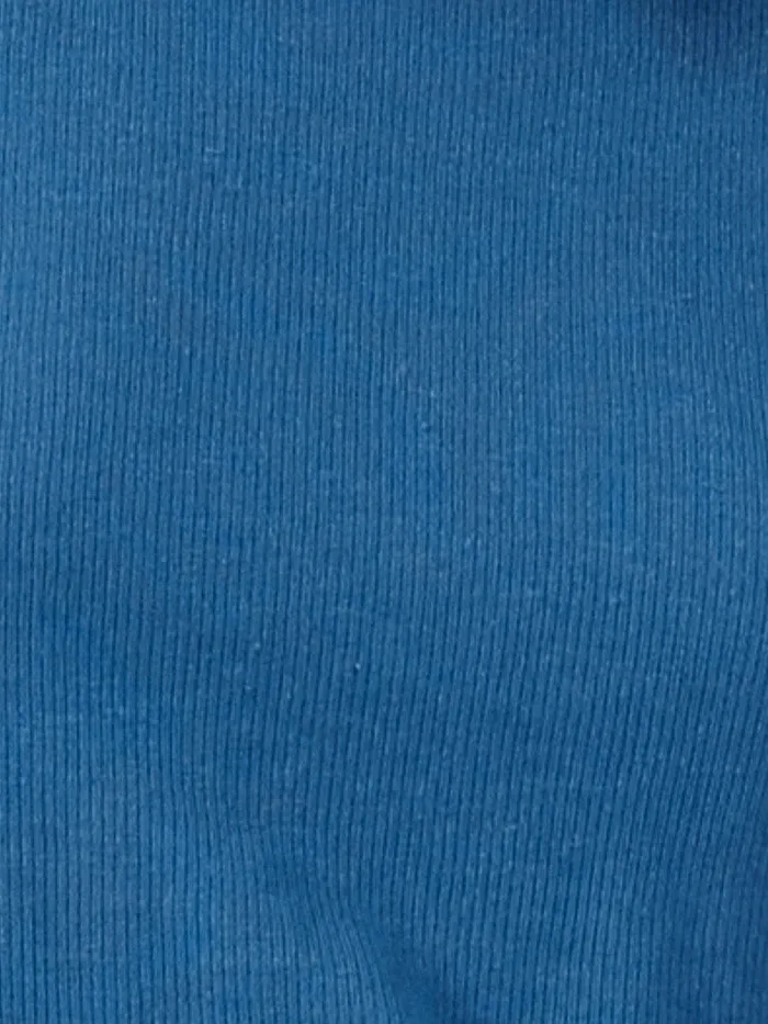Womens Hemp Paper Rib Micro Tee Lapis Blue Thrills Tops and Tees