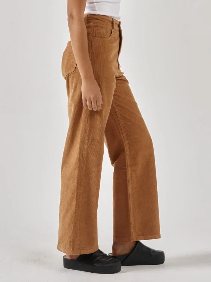 Womens Holly Cord Pant Faded Tobacco Thrills Pants