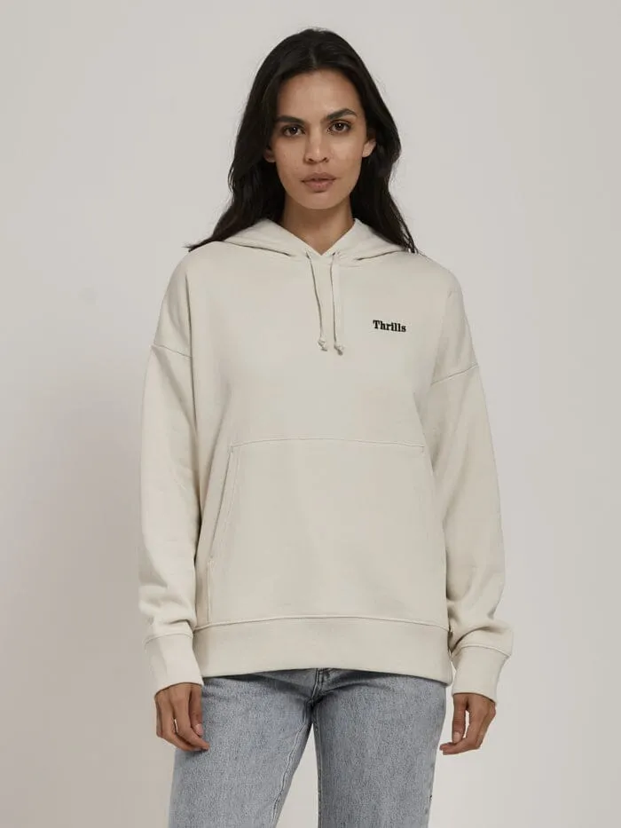 Womens Incline Fleece Hood Heritage White Thrills Sweaters and Fleece