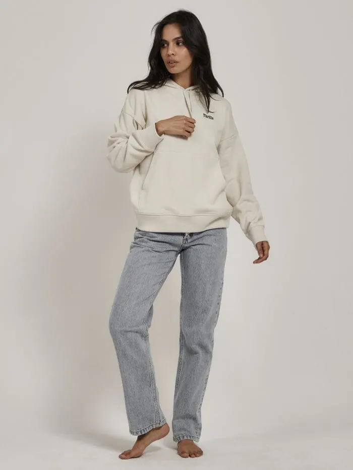 Womens Incline Fleece Hood Heritage White Thrills Sweaters and Fleece