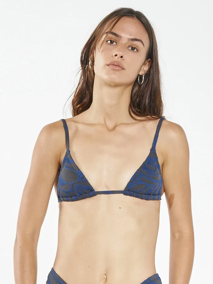 Womens Janis Triangle Bikini Top Twilight Blue Thrills Swim
