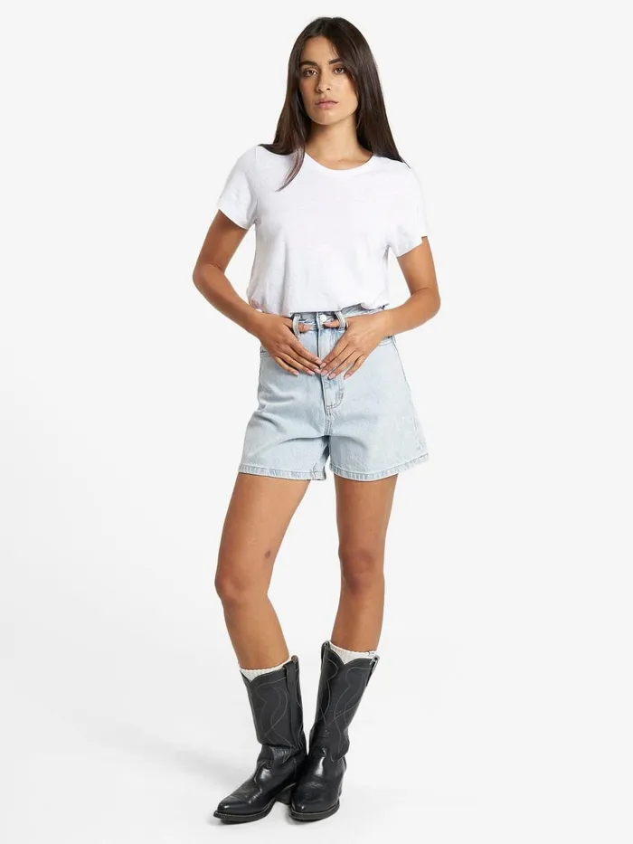 Womens Koko Short Faded Dust Blue Thrills Denim Shorts