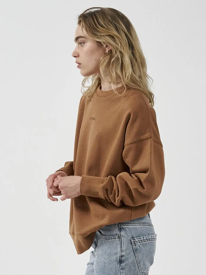 Womens Minimal Slouch Crew Bronze Thrills Sweaters and Fleece