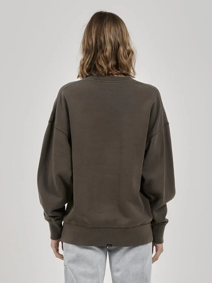 Womens Minimal Slouch Crew Canteen Thrills Sweaters and Fleece