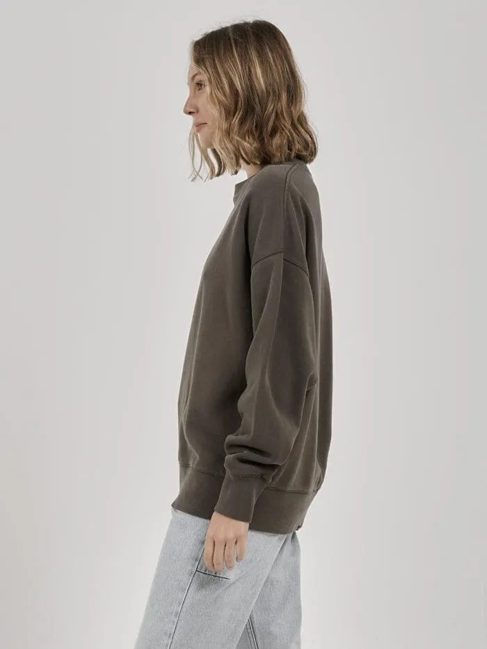 Womens Minimal Slouch Crew Canteen Thrills Sweaters and Fleece