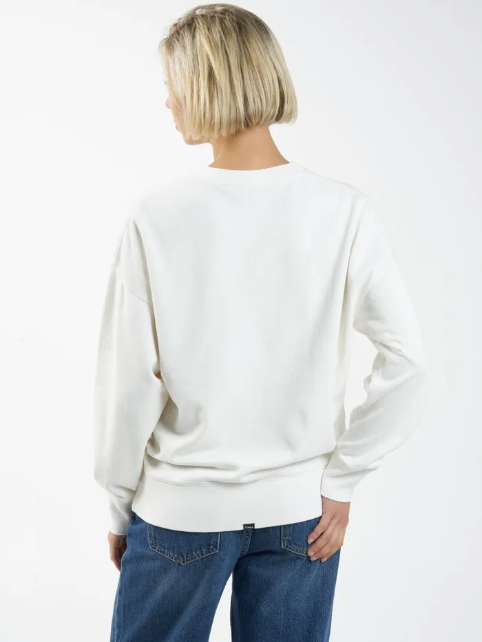 Womens Minimal Slouch Crew Tofu Thrills Sweaters and Fleece