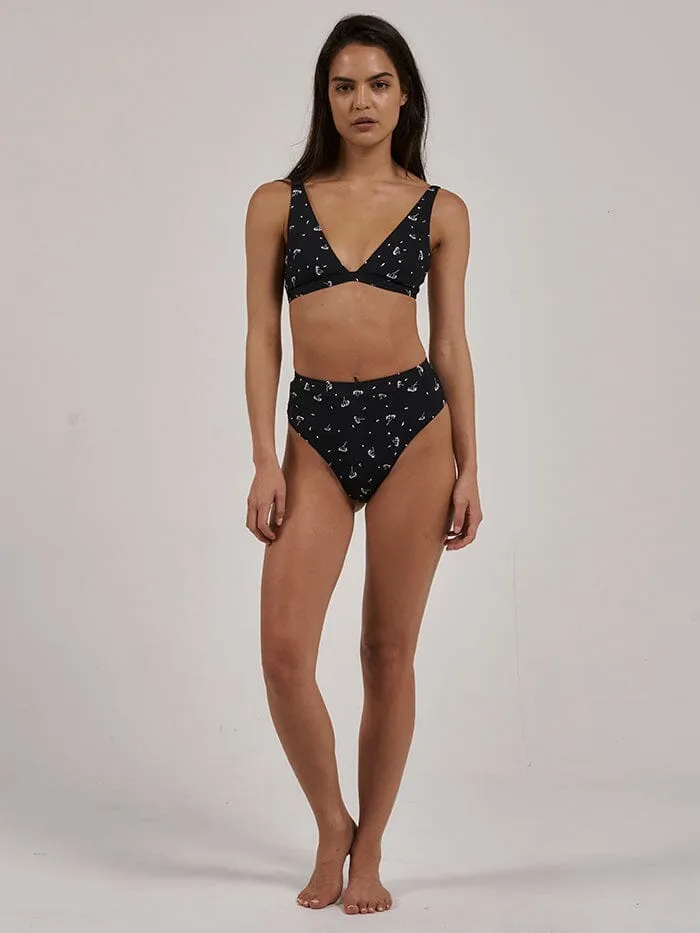 Womens Nightshade Tall Triangle Bikini Top Black Thrills Swim