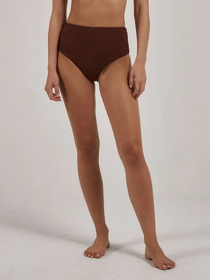 Womens Paradise Code High Waist Bikini Bottom Chimney Red Thrills Swim