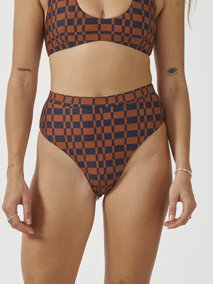 Womens Revel High Cut Bikini Bottom Navy Thrills Swim
