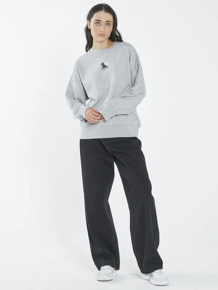 Womens Roadhouse Slouch Crew Vintage Marle Thrills Sweaters and Fleece