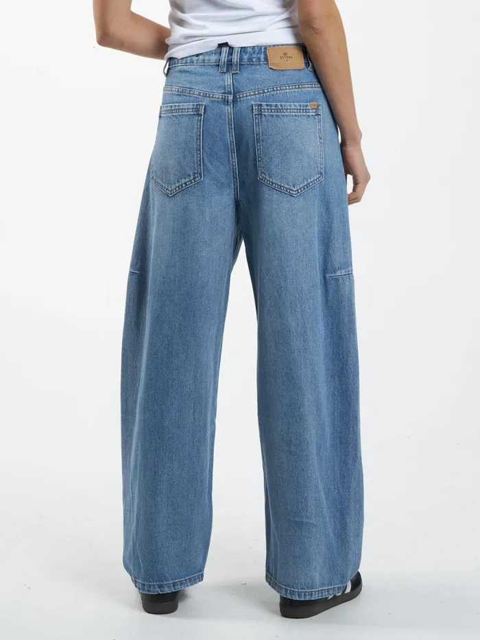 Womens Ronnie Jean Vintage Timeworn Blue Thrills Denim