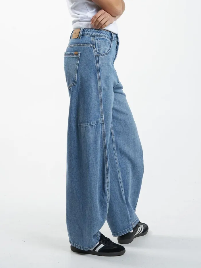 Womens Ronnie Jean Vintage Timeworn Blue Thrills Denim