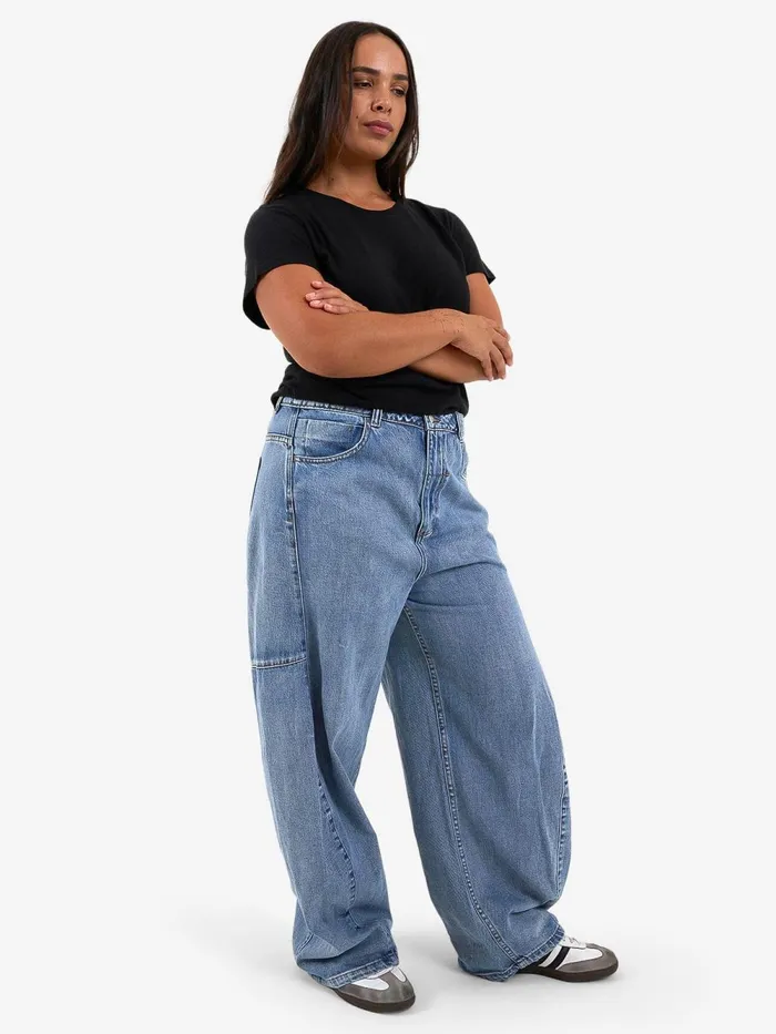 Womens Ronnie Jean Vintage Timeworn Blue Thrills Denim
