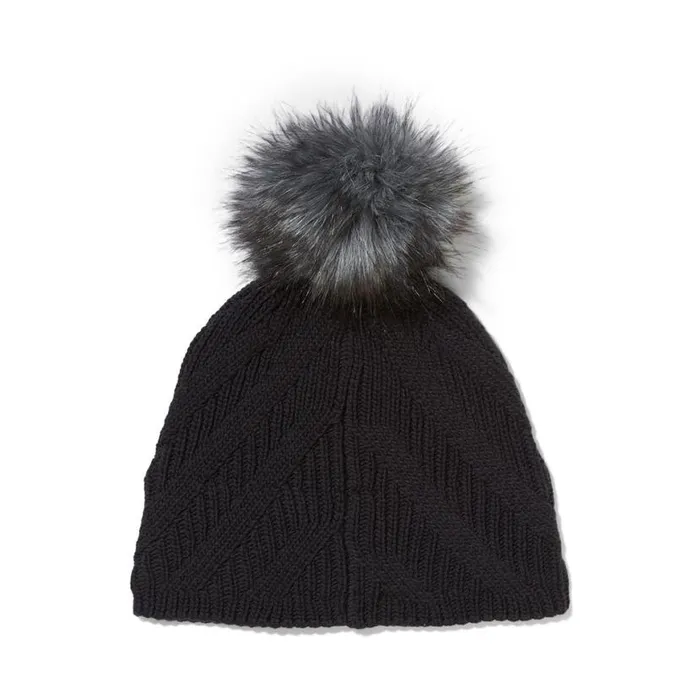Womens Royal Pom Black Spyder Hats