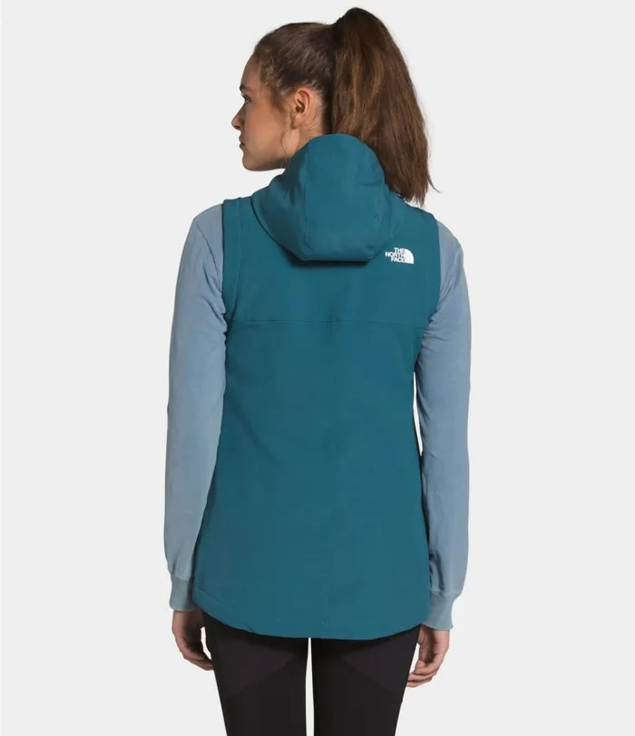 Womens Shelbe Raschel Hooded Vest Mallard Blue The North Face Vests