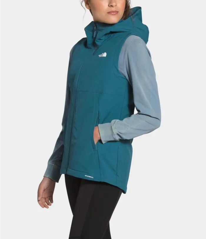 Womens Shelbe Raschel Hooded Vest Mallard Blue The North Face Vests