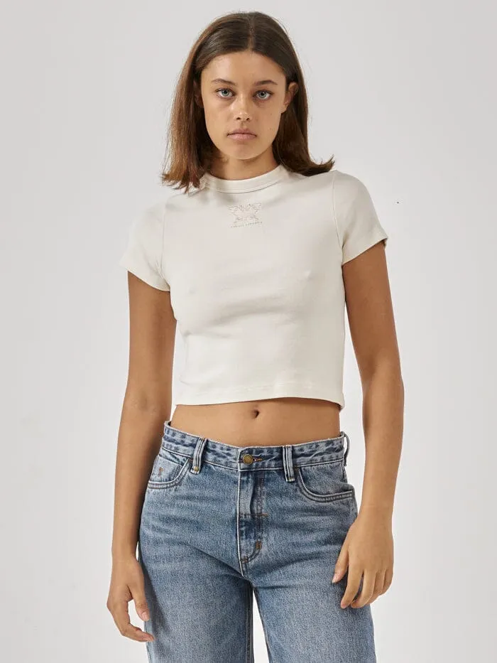 Womens Vision Of You Y2k Tee Heritage White Thrills Tops and Tees